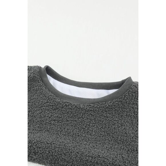 Azura Exchange  Colorblock Plush Sweatshirt - Picture 8 of 8